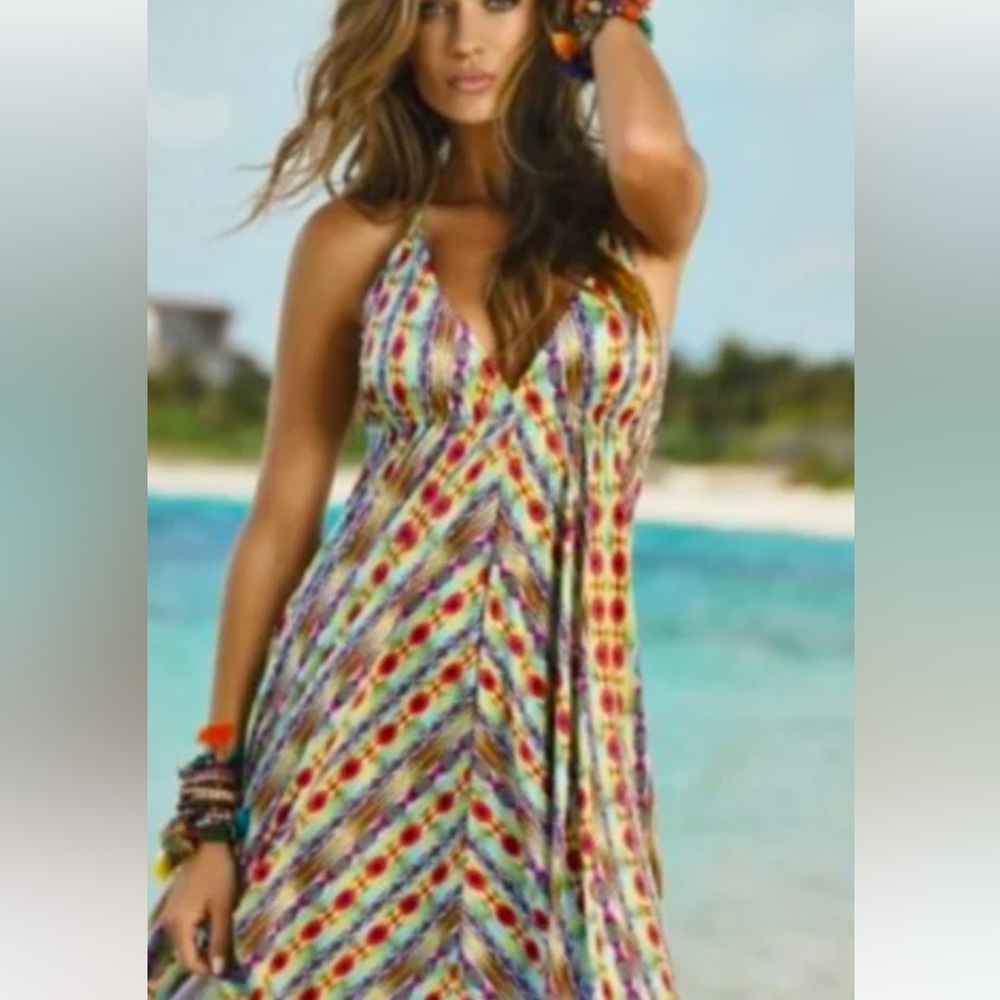 PILYQ halter multi color swim dress